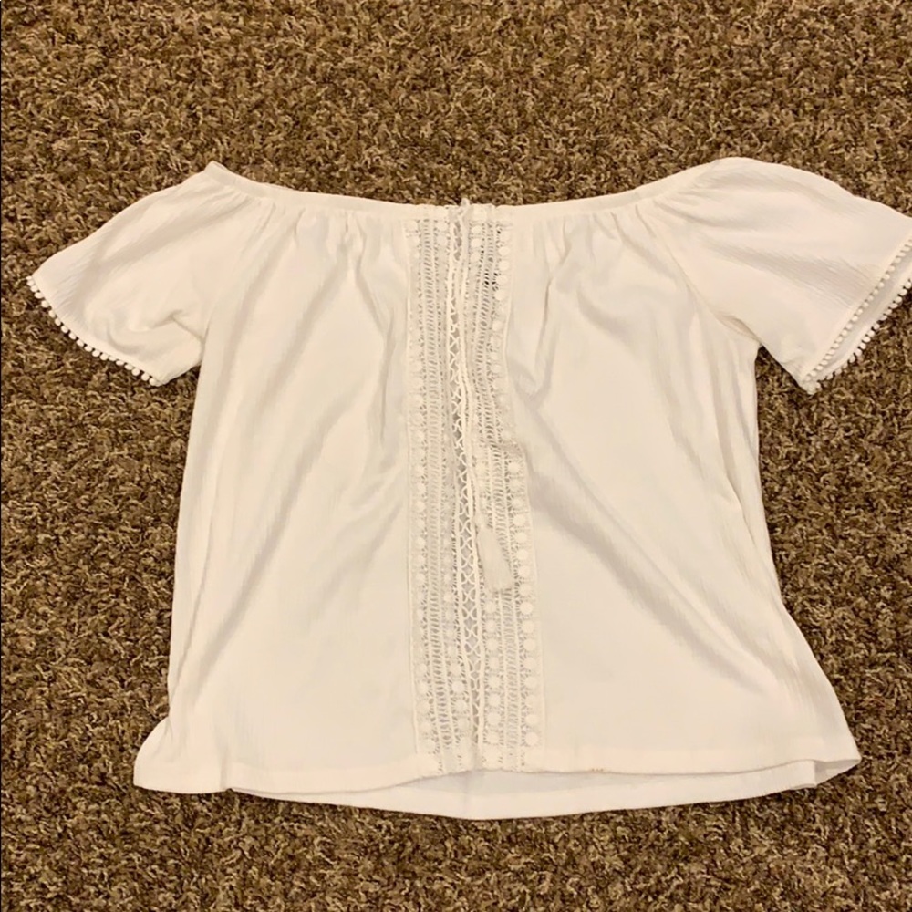 Off-Shoulder White Blouse